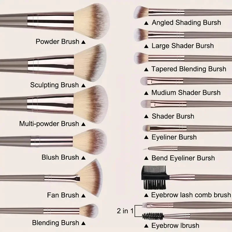 3-20Pcs Premium Makeup Brushes Set Soft Fluffy Beauty Cosmetic Foundation Makeup Brush Eyeshadow Blush Kabuki Make Up Tools