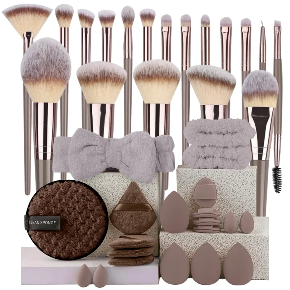 3-20Pcs Premium Makeup Brushes Set Soft Fluffy Beauty Cosmetic Foundation Makeup Brush Eyeshadow Blush Kabuki Make Up Tools