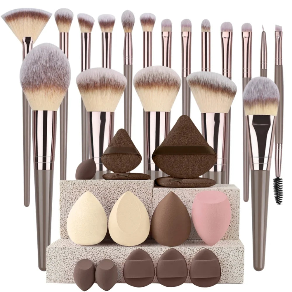3-20Pcs Premium Makeup Brushes Set Soft Fluffy Beauty Cosmetic Foundation Makeup Brush Eyeshadow Blush Kabuki Make Up Tools