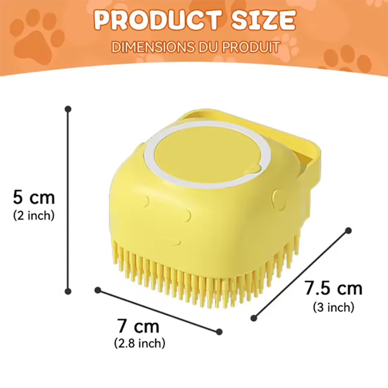 New Bath Massage Brush Bathroom Multifunctional Puppy Big Dog Cat Soft Safety Silicone Pet Accessories for Dogs Cats Tools