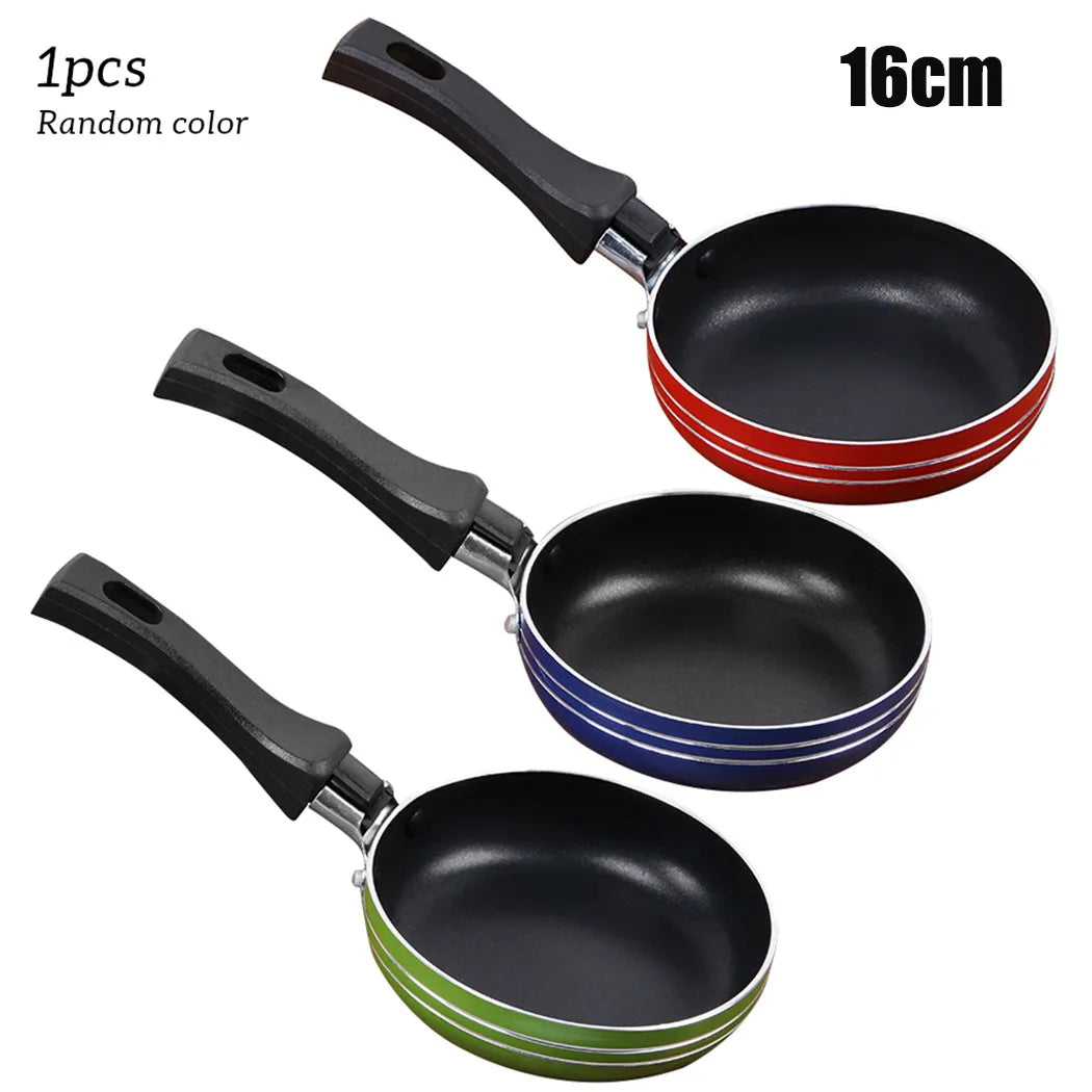 12cm/14cm/16cm Mini Frying Pan Non-Stick Steel Frypan Pot Saucepan For Cookware Kitchen Cookware Fry Eggs Tools Frying Pan