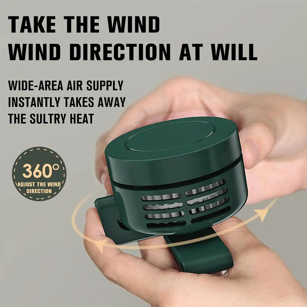 Mini  Clip Fan Portable  Silent Mini Electric Fan 3 Speeds Adjustable Wind USB Rechargeable Personal Cooling Fan For Travel