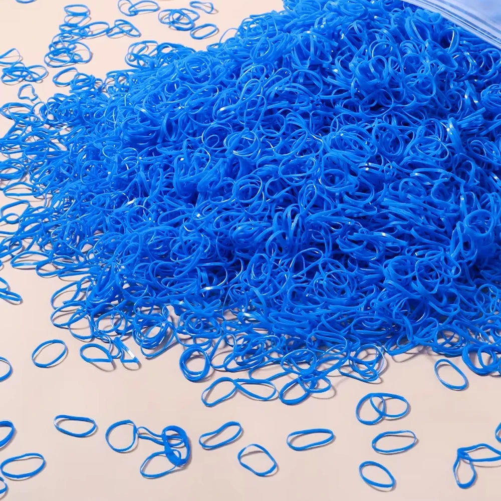 500/1000/2000pcs Girls Colourful Disposable Rubber Band Hair Ties Headband Children Ponytail Holder Bands Kids Hair Accessories
