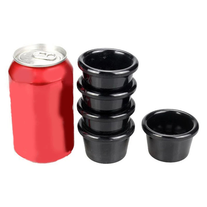 6 x 3.8cm Sauce Bowl Gravy Boats Round Glossy Melamine 6cm 50ml Black Mini Dipping Cup American Tableware For Cafe للمطبخ