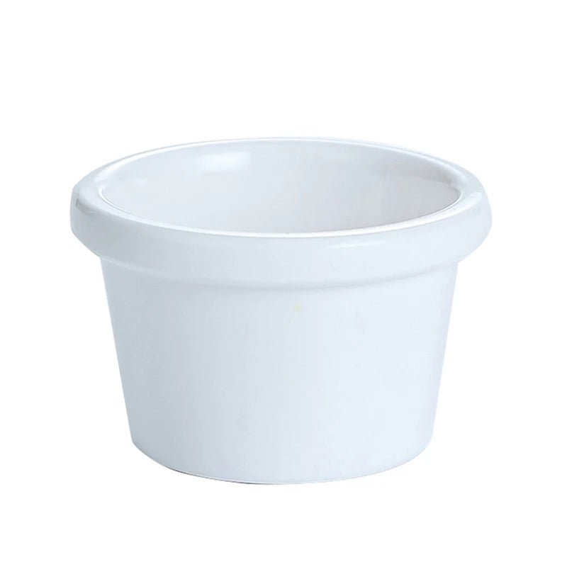 6 x 3.8cm Sauce Bowl Gravy Boats Round Glossy Melamine 6cm 50ml Black Mini Dipping Cup American Tableware For Cafe للمطبخ