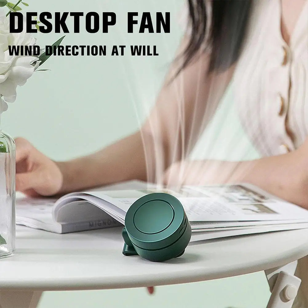 Mini  Clip Fan Portable  Silent Mini Electric Fan 3 Speeds Adjustable Wind USB Rechargeable Personal Cooling Fan For Travel