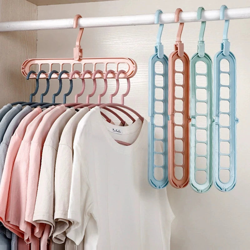 Magic Multi-port Support Hangers For Clothes Space Saving Drying Rack Multifunction Plastic Wardrobe Organizer Clothes Rack