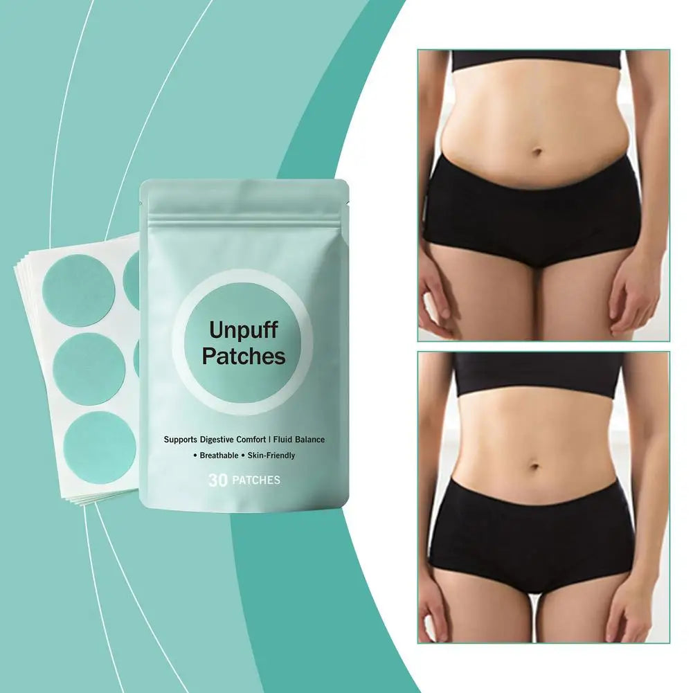 30 PATCHES Unpuff Patches Supports Digestive Comfort IFluid Balance Regulating Insulin Secretion Suppressing Appetit Breathable